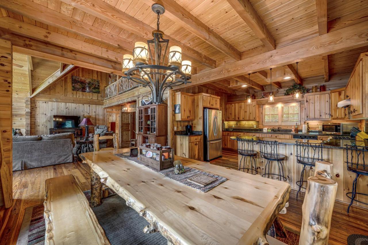 Log Haven Villa ดอว์สันวิลล์ ภายนอก รูปภาพ