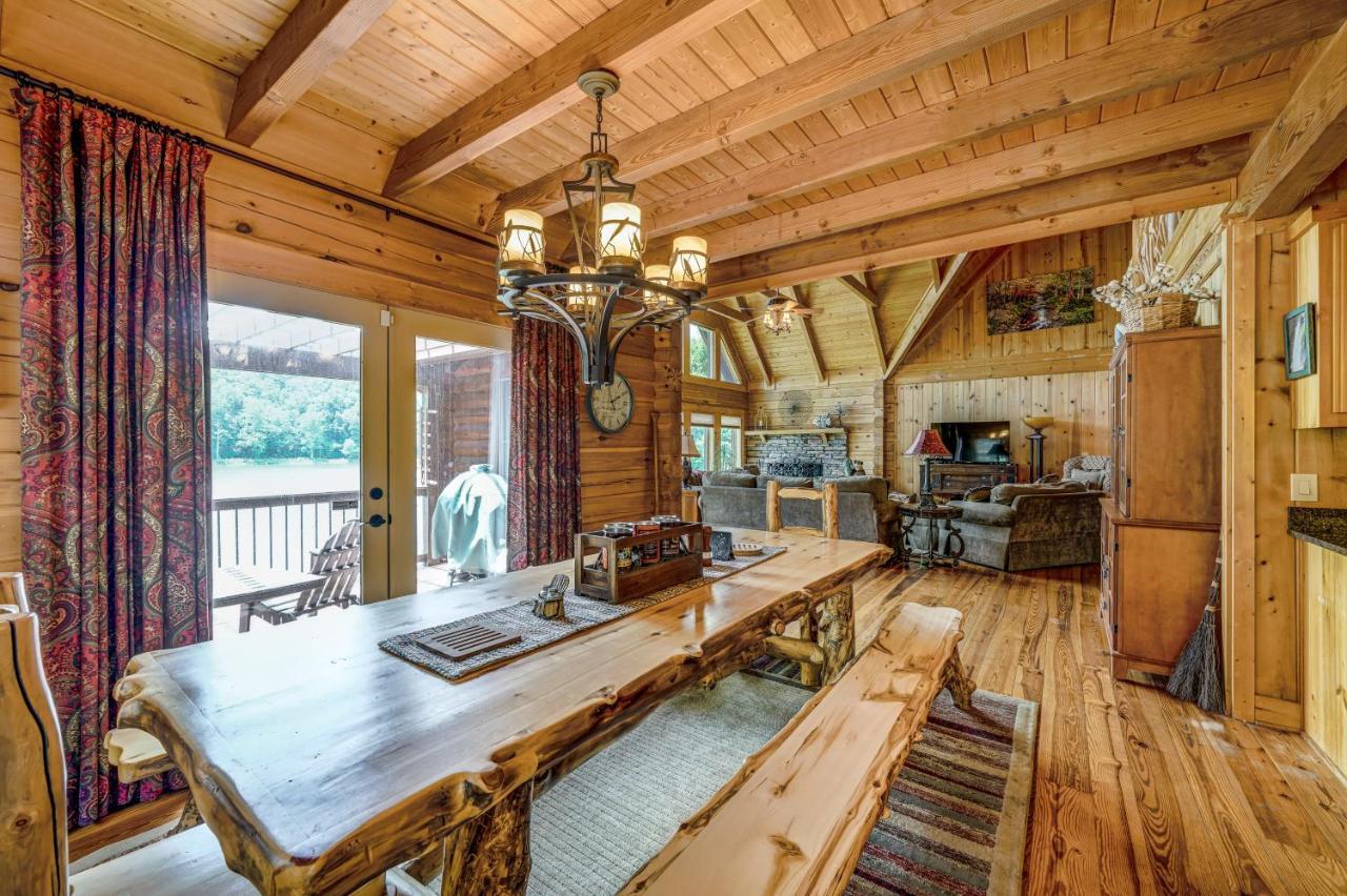 Log Haven Villa ดอว์สันวิลล์ ภายนอก รูปภาพ